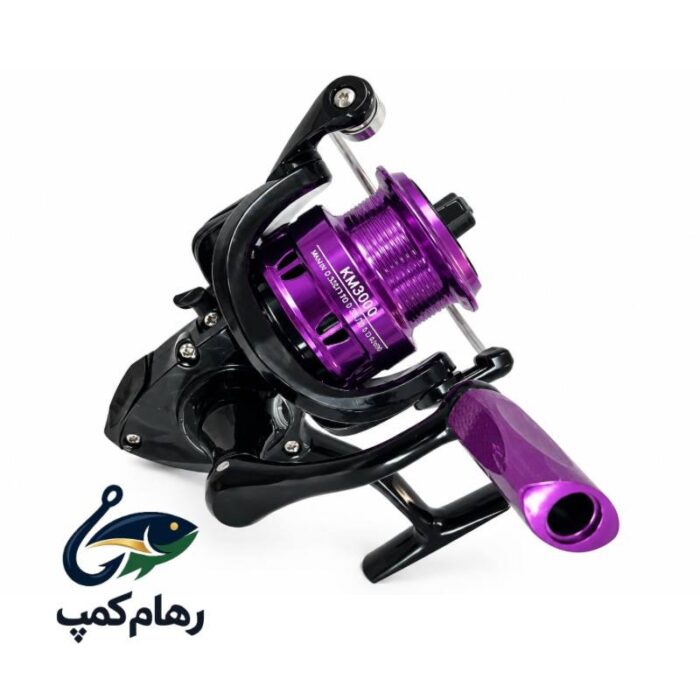 چرخ ماهیگیری قزلی دسته فلزی مدل KM3000 - تصویر 3